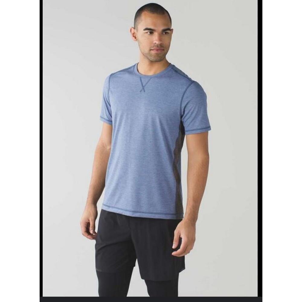 Lululemon THE Crew shirt in Heathered Dark Cobalt